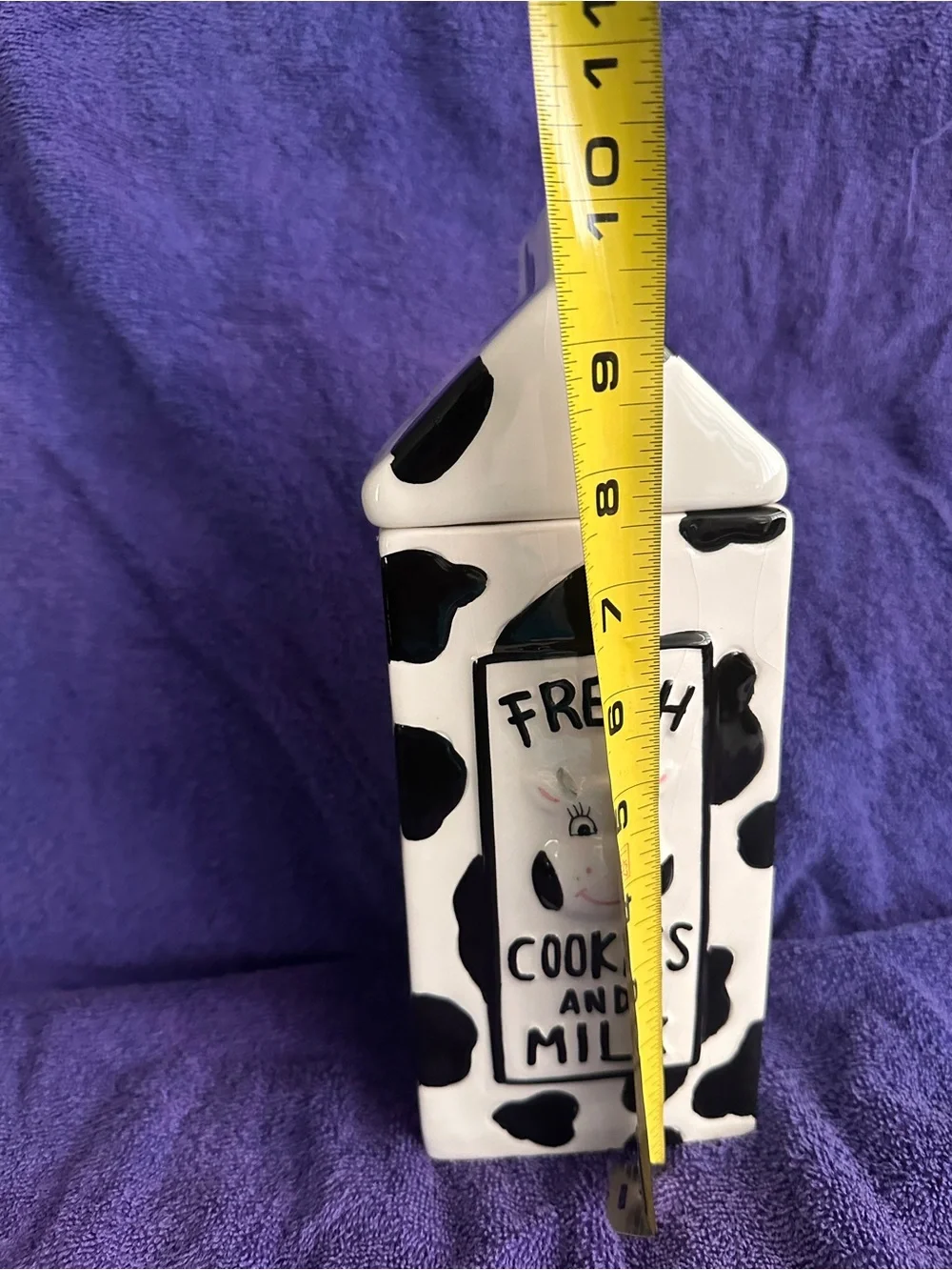 Fresh Cookies and Milk Cow-Print Ceramic Canister